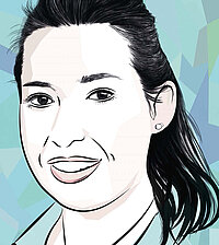 junge Frau, gezeichnet