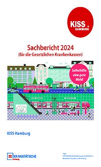 Sachbericht an die GKV, Abbildung einer U-Bahn-Szene auf dem Cover.